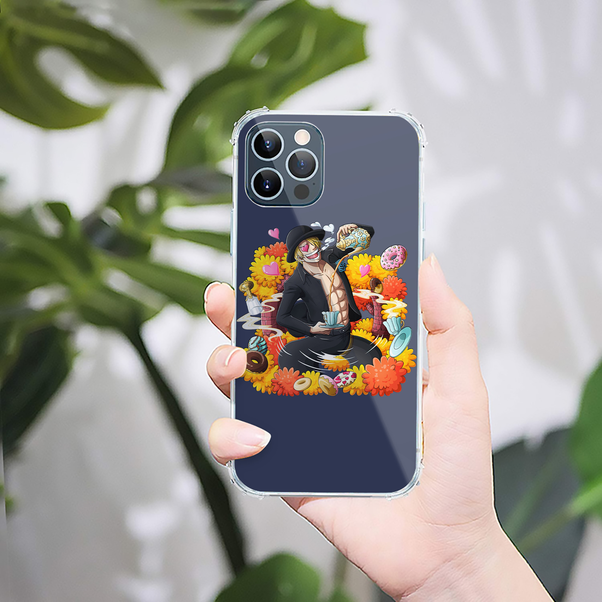 （画像用） ワンピース サンジ ONE PIECE Sanji 【iPhone 12シリーズ対応】透明スマホケース（クリアソフトケース）